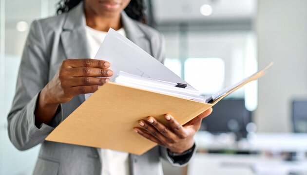 Serious courtroom lawyer preparing litigation documents for a business client before an official hearing, formal suit, seated at a polished wooden desk with open legal files and case notes, classic la
