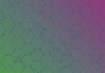 グラデーションと幾何学模様の調和