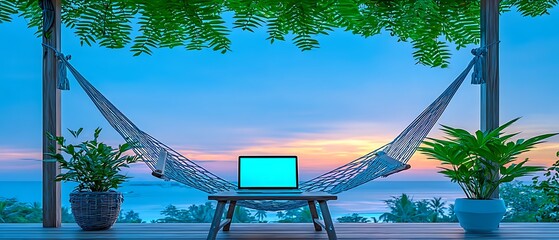 Relaxing Sunset Work Space