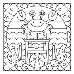 Summer: Bold and Easy Coloring Pages – Sunshine, Beach Days, Ice Cream, and More!