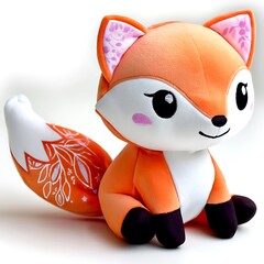 Cute cartoon fox plush toy