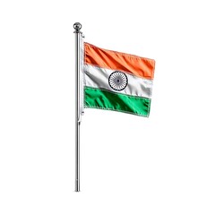 Indian flag waving on a pole