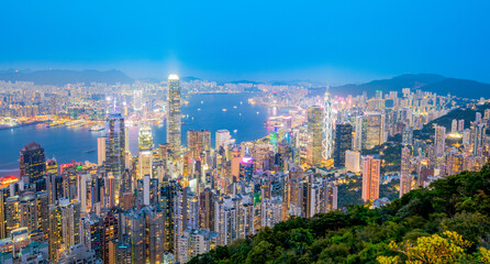 香港　ビクトリアピークからの夜景