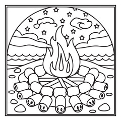 Summer: Bold and Easy Coloring Pages – Sunshine, Beach Days, Ice Cream, and More!