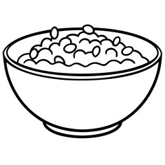 Cereal line art vector
