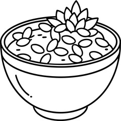 Cereal line art vector