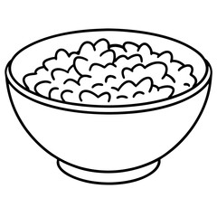 Cereal line art vector