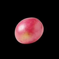 Fresh Medium-Sized Red Potato on Black Background for Culinary Use and Food Photography
