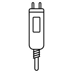 electric plug isolated on white