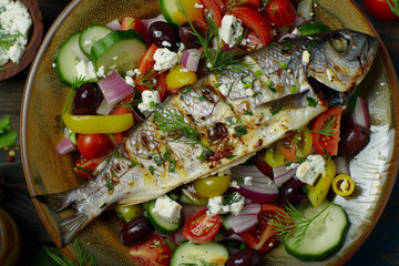 fish and vegetables