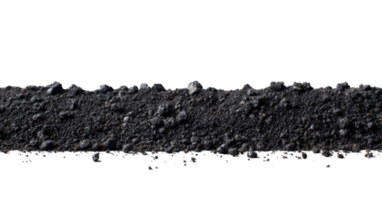 Black Soil Texture: A close-up shot reveals the rich texture of dark soil, ideal for showcasing gardening, agriculture, or environmental themes.