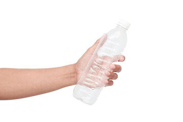 Hand Holding a Plastic Water Bottle