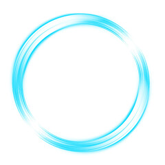 Moving circle speed,blue glowing speed light,neon blue glowing frame line rays on transparent png