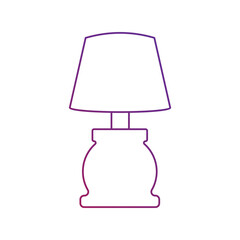 lamp gradient outline icon with white background vector stock illustration