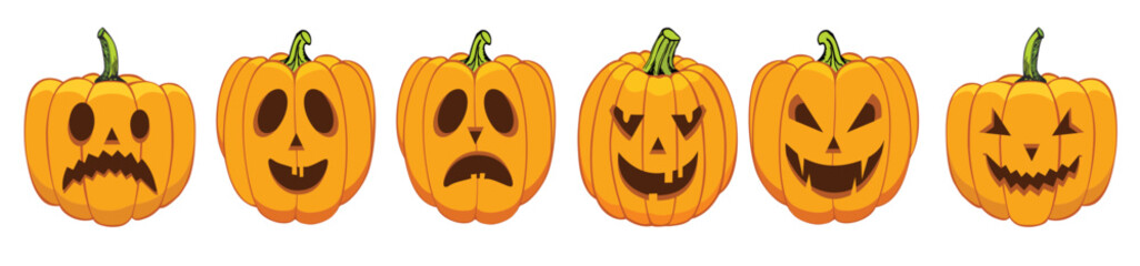 Set pumpkins Halloween
