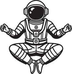 Astronaut silhouette vector art File