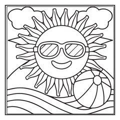 Summer Fun: Bold and Easy Coloring Pages for Kids – Sunshine, Beach Days, Ice Cream, and More!