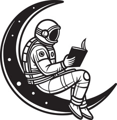 Astronaut silhouette vector art File