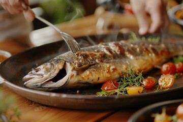 fish with vegetables