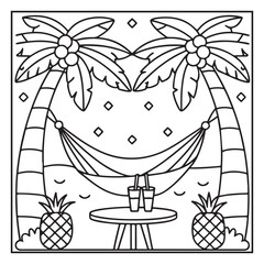 Summer Fun: Bold and Easy Coloring Pages for Kids – Sunshine, Beach Days, Ice Cream, and More!