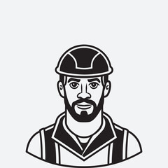 Welder silhouette line art vector art file 