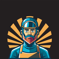 Welder silhouette vector art file  illustration