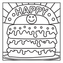 Summer : Bold and Easy Coloring Pages – Sunshine, Beach Days, Ice Cream, and More!