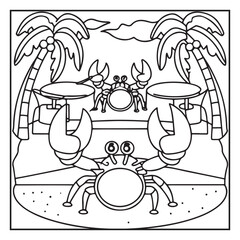 Summer : Bold and Easy Coloring Pages – Sunshine, Beach Days, Ice Cream, and More!