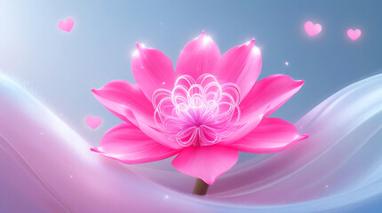 pink water lily