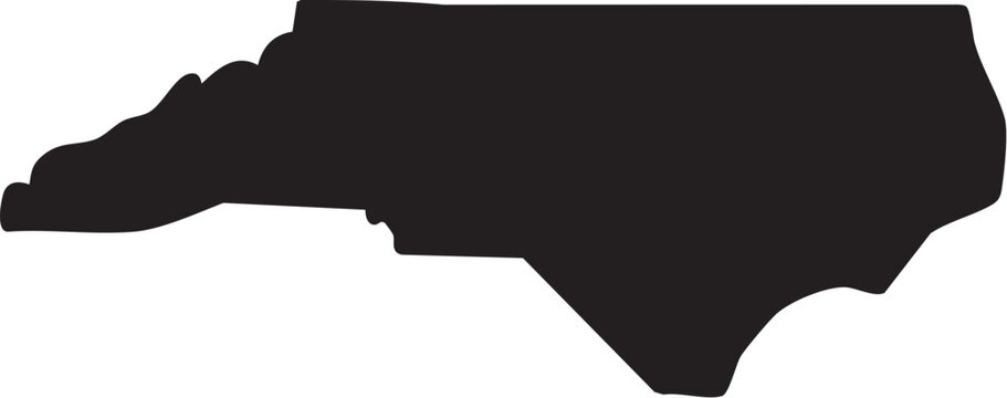 North Carolina Vector Map High Detail