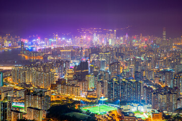 香港　カオルーン・ピーク（飛鵝山）からの夜景