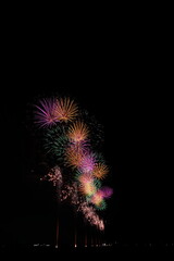 夏の夜空に咲く大輪の花火