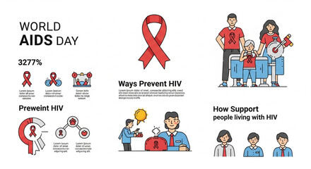 "A red ribbon symbol on a dark background with candlelight vigil, honoring AIDS victims and supporting awareness with hopeful messages."

