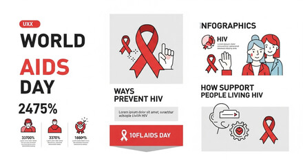 "A red ribbon symbol on a dark background with candlelight vigil, honoring AIDS victims and supporting awareness with hopeful messages."

