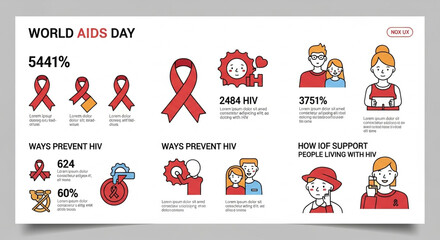 "A red ribbon symbol on a dark background with candlelight vigil, honoring AIDS victims and supporting awareness with hopeful messages."

