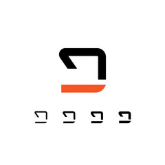 Technical logo Letter J, digital cyber space alphabet font, set of four different thicknesses of the (regular, medium, bold, thick) made stencil style