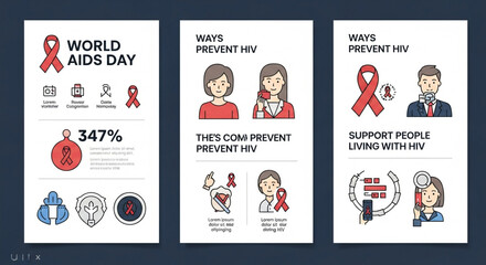 "A red ribbon symbol on a dark background with candlelight vigil, honoring AIDS victims and supporting awareness with hopeful messages."

