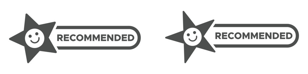 Customer product rating vector icons. Recommended vector signs