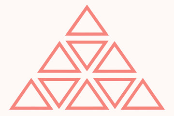 Pale Pink and Coral Gradient Rounded Triangles Pattern