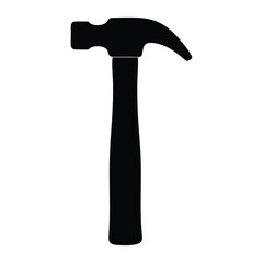 silhouette of a construction hammer