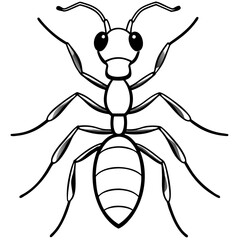 Ant line art vector