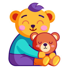 Fototapeta premium teddy bear with a gift