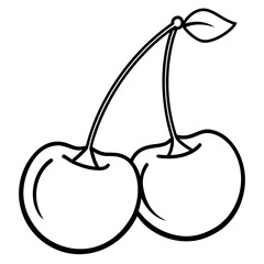 Cherry Barb line art vector