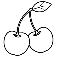 Cherry Barb line art vector