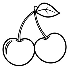 Cherry Barb line art vector