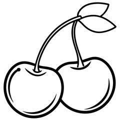 Cherry Barb line art vector