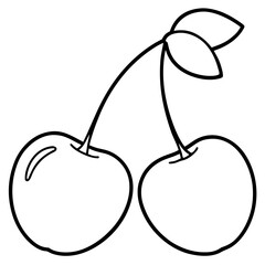 Cherry Barb line art vector