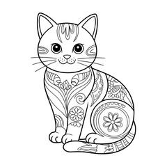 Obraz premium a cat seat on the ground