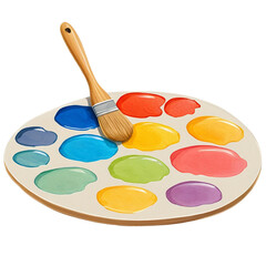 Paint Palette with Brush