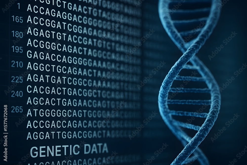 Poster a detailed depiction of a double helix with the backdrop of code, vividly representing the complex w